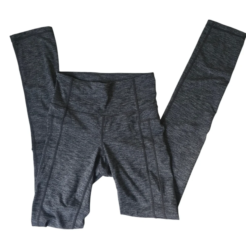 Athleta Gray Leggings with Stretchy Fit and Wide Waistband size xxs